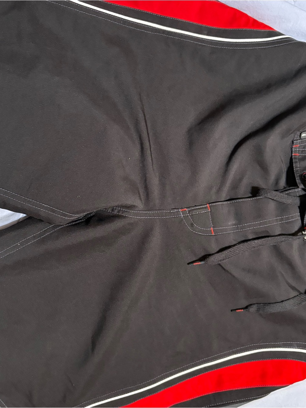 Kirra Black and Red Kids Swim/Board Shorts